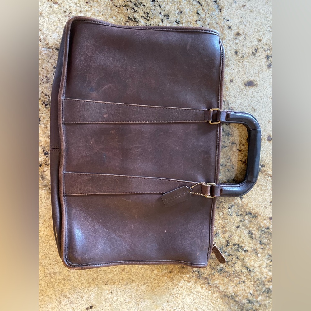 Coach Brown Leather Briefcase